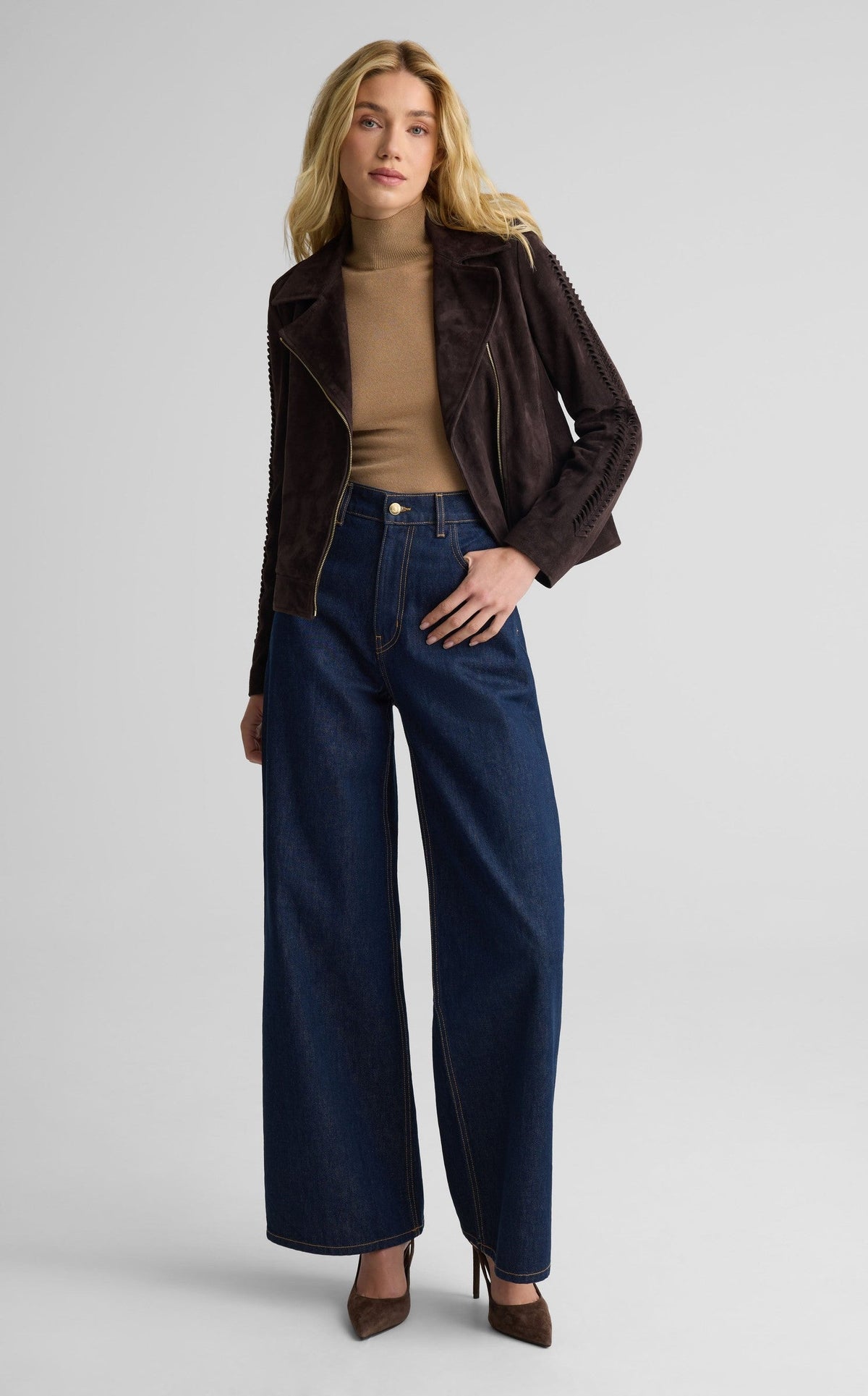 Jacket In Braided Suede