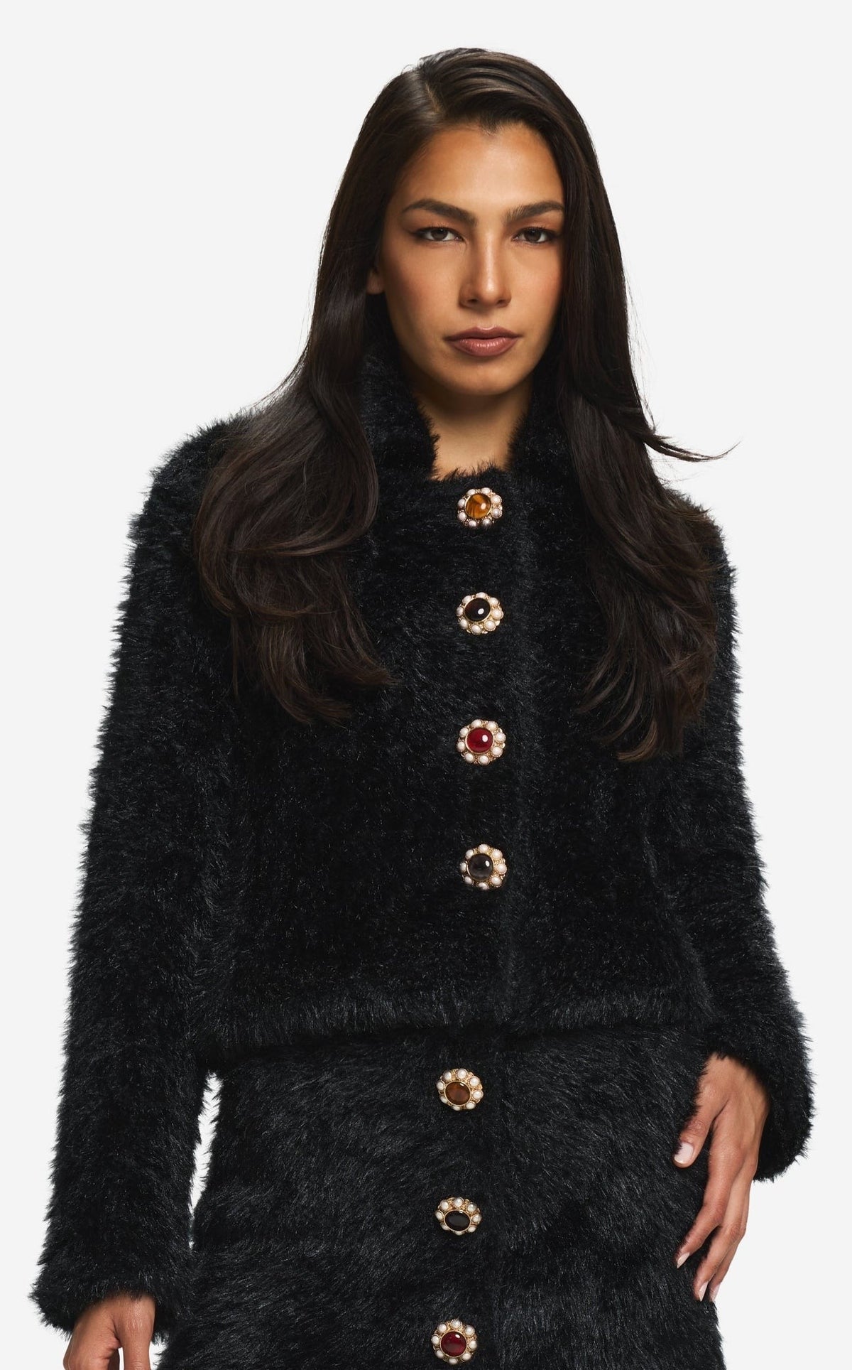 Jacket in Knit Fur