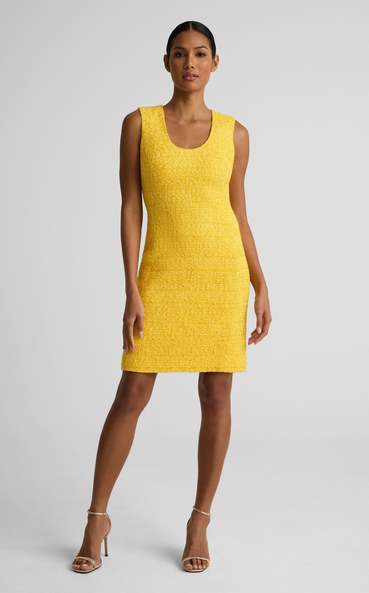 Dorene Dress In Gold Coast Tweed