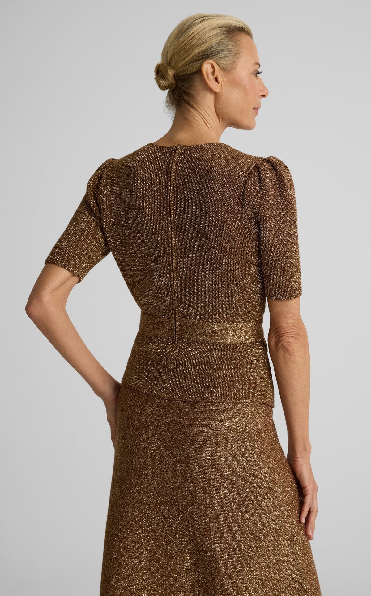 Patricia Sweater In Metallic Knit