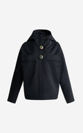 Hooded Jacket in Duchesse Satin