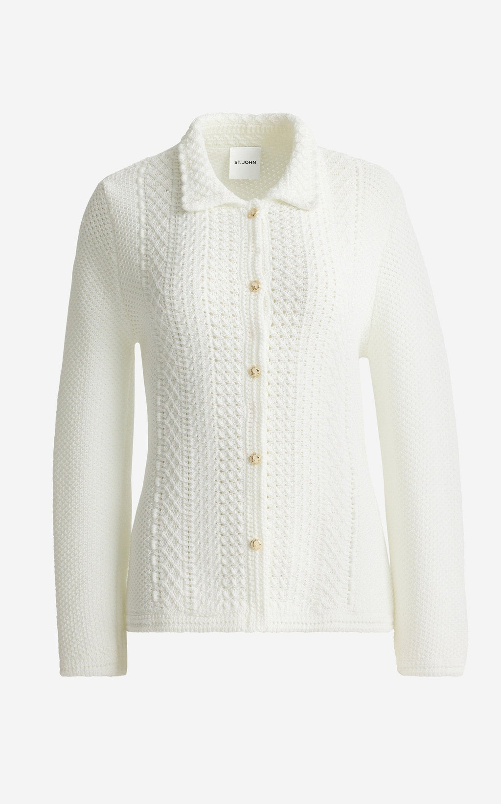 Beatrix Jacket In Cotton Crochet Knit