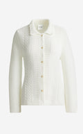 Beatrix Jacket In Cotton Crochet Knit