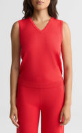 V-Neck Knit Shell