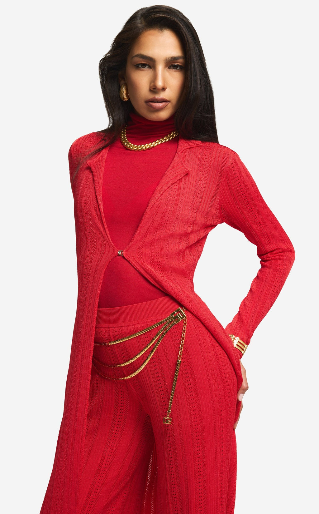Duster in Pointelle Knit