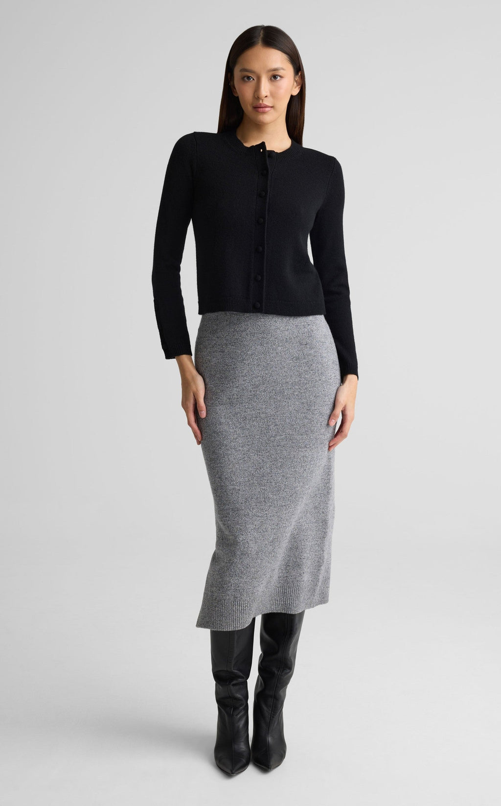 Cardigan In Wool Cashmere Knit