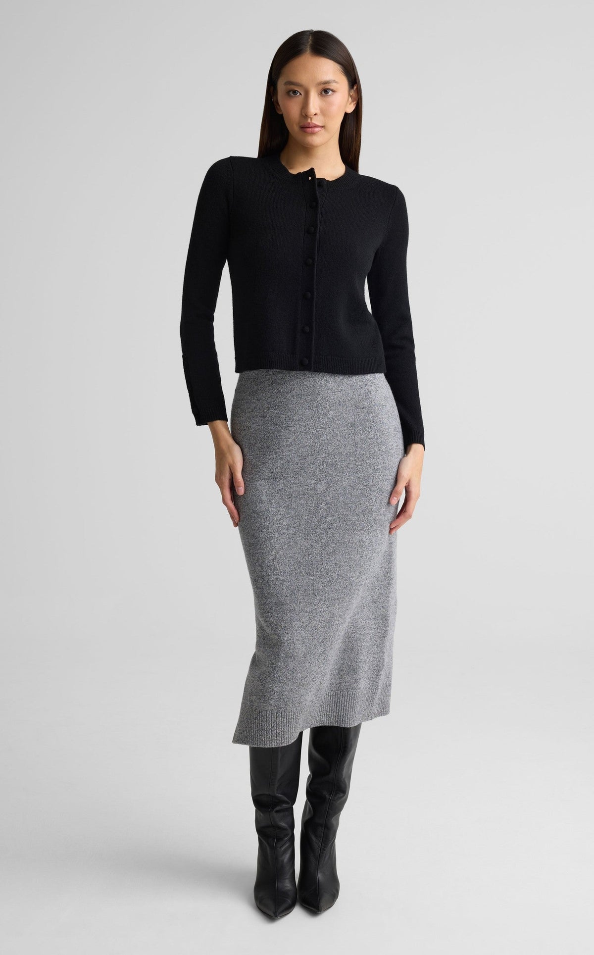 Cardigan In Wool Cashmere Knit