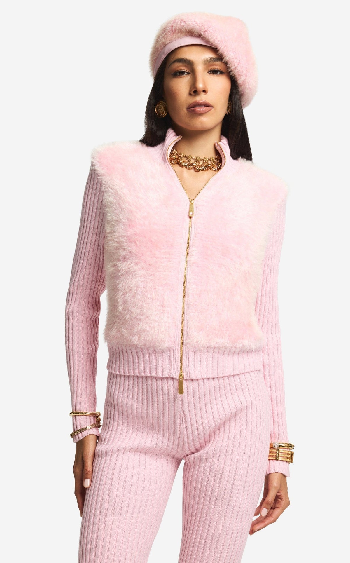 Jacket in Knit Fur
