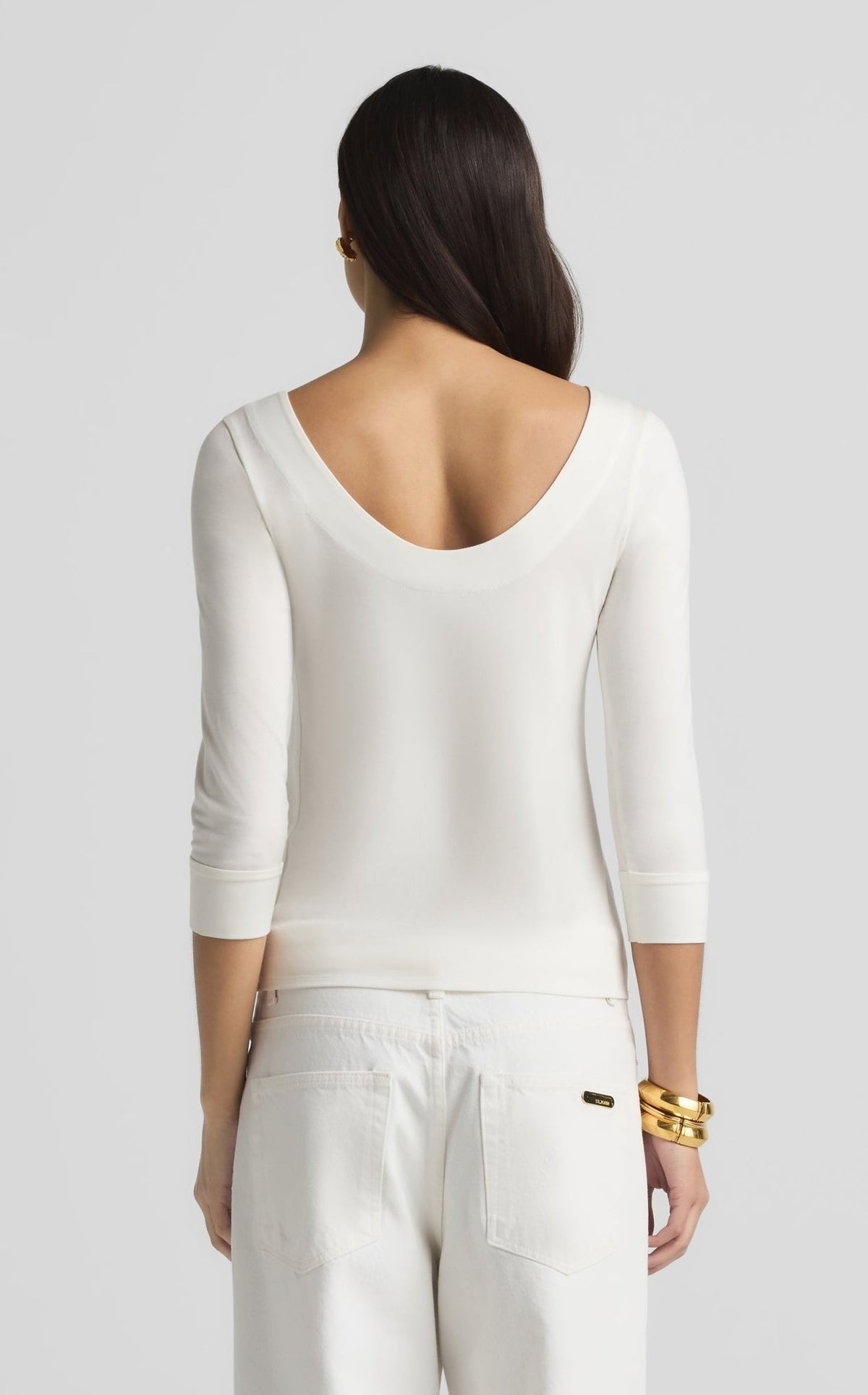 Polished Jersey Boatneck Top