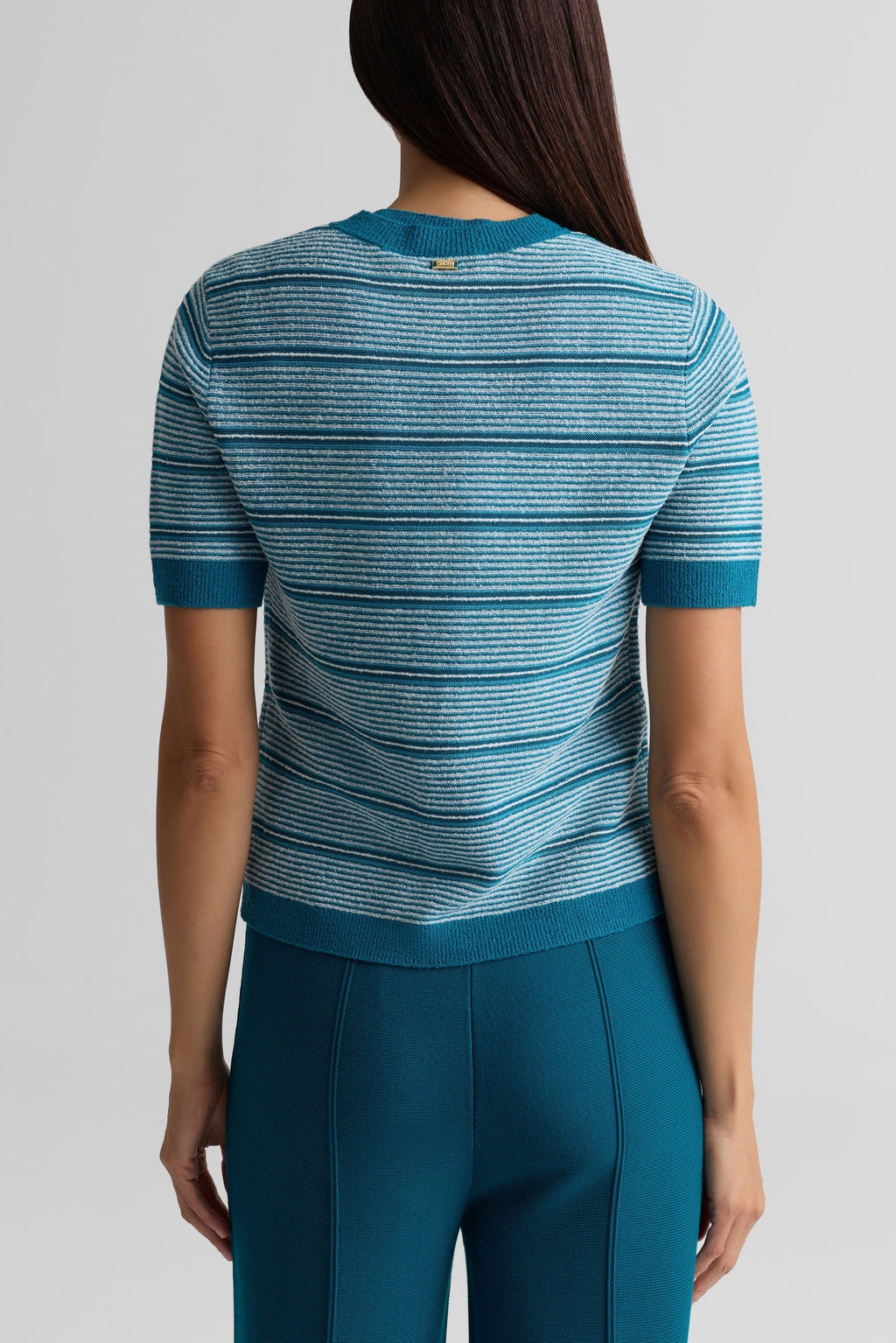 Striped Short Sleeve Cardigan