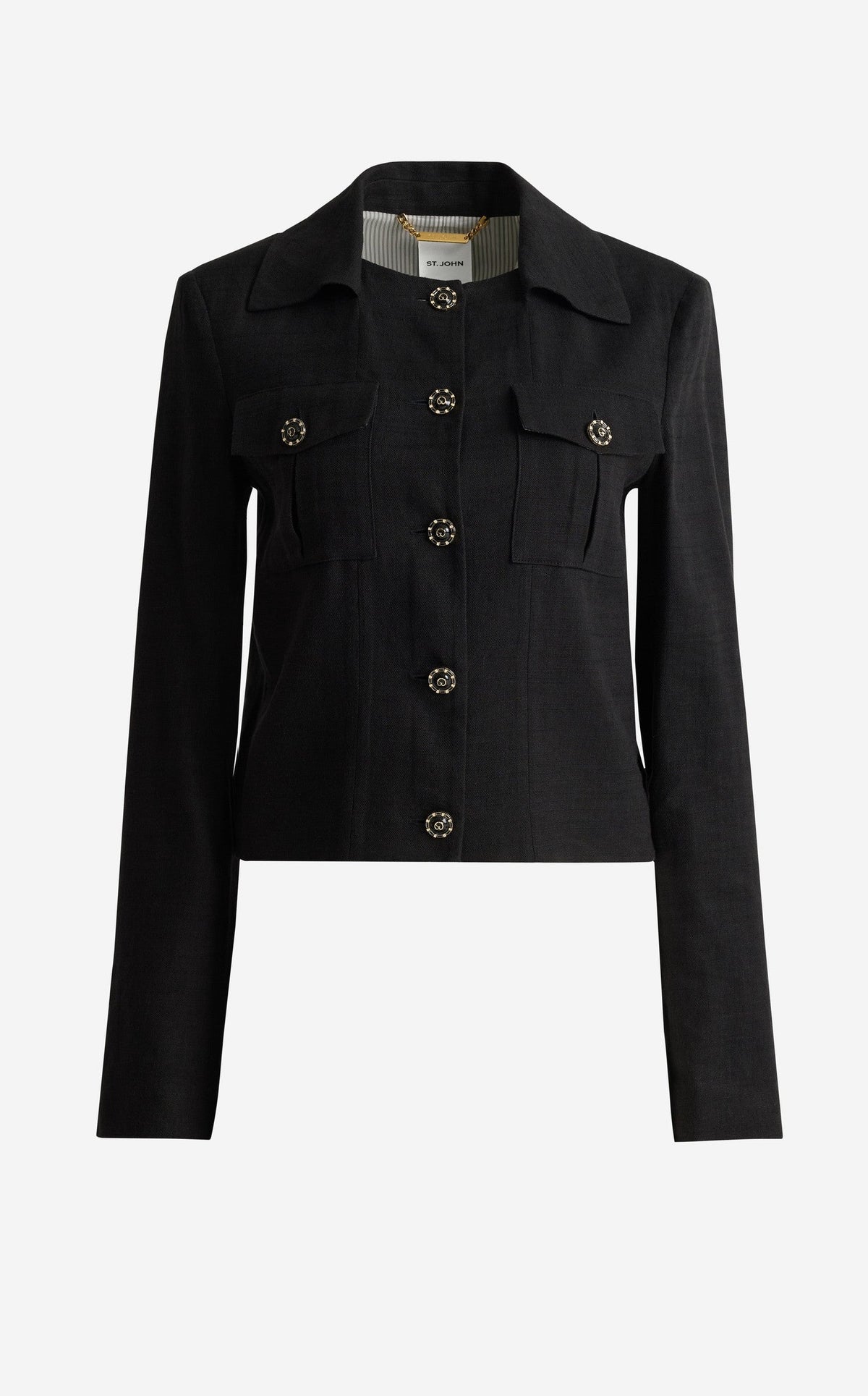 Caroline Jacket In Stretch Linen Twill