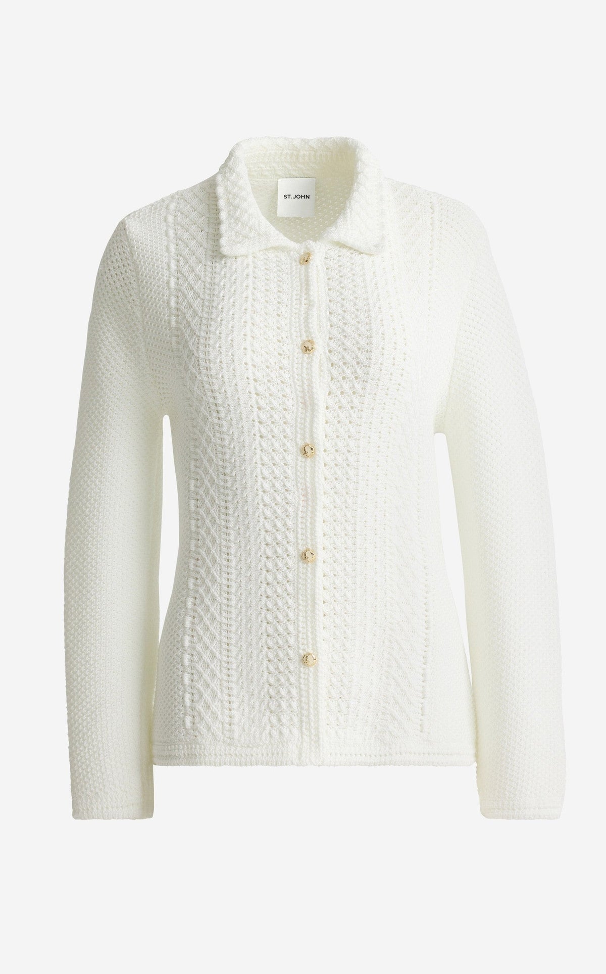 Beatrix Jacket In Cotton Crochet Knit