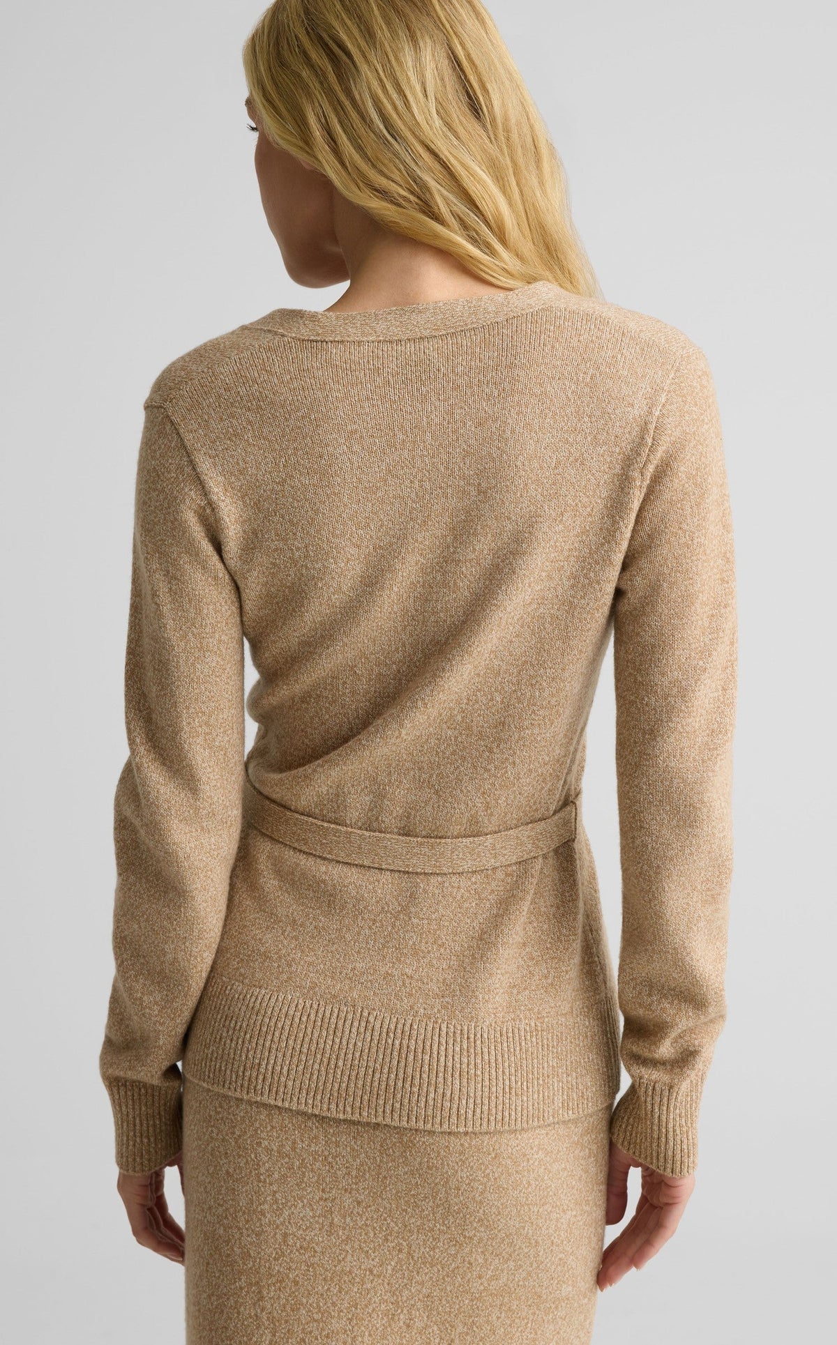 Cardigan In Wool Mouliné Knit