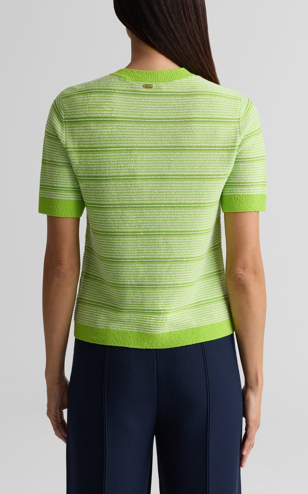 Striped Short Sleeve Cardigan