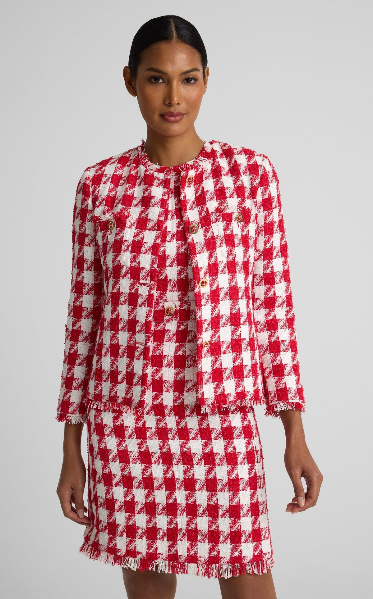 Lora Jacket In Nomad Gingham Tweed
