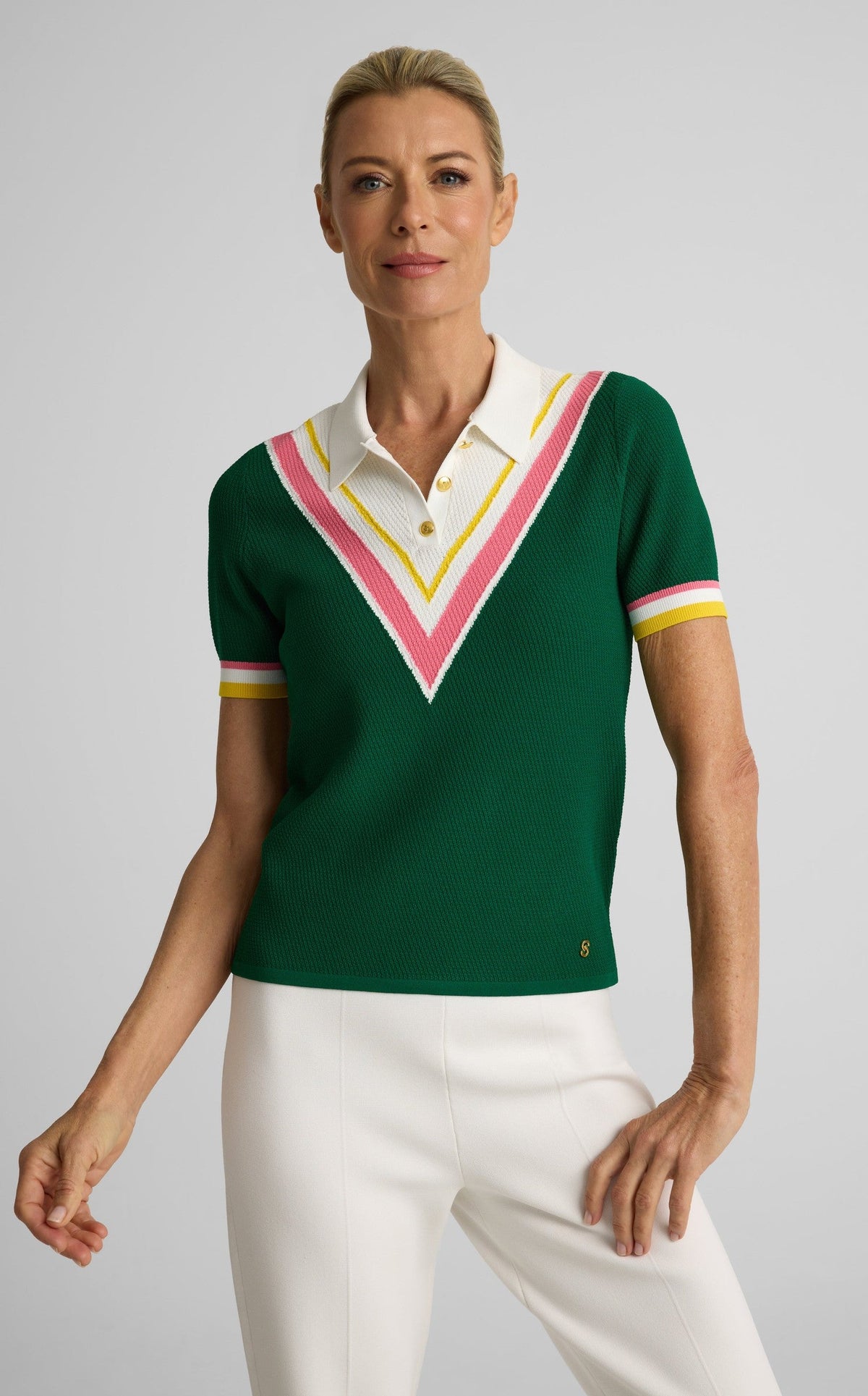 Kendall Sweater In Diagonal Texture Knit