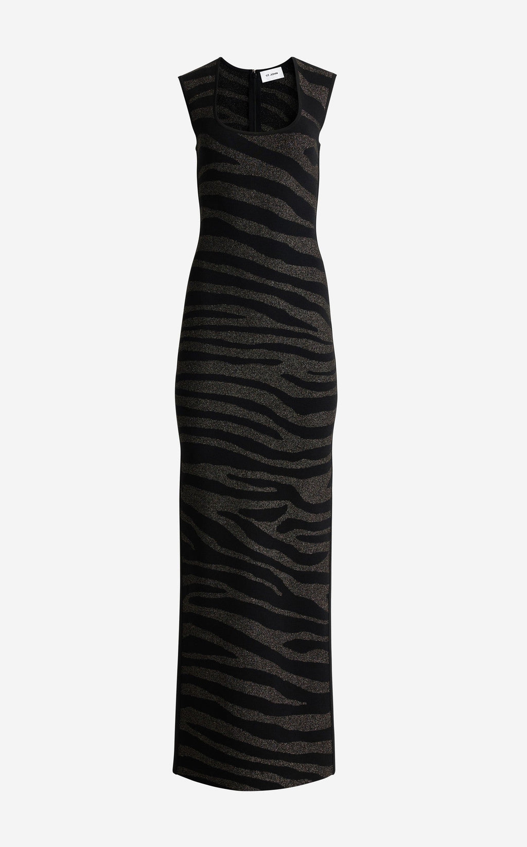 Lynn Gown In Zebra Santa Roma Knit