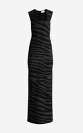 Lynn Gown In Zebra Santa Roma Knit