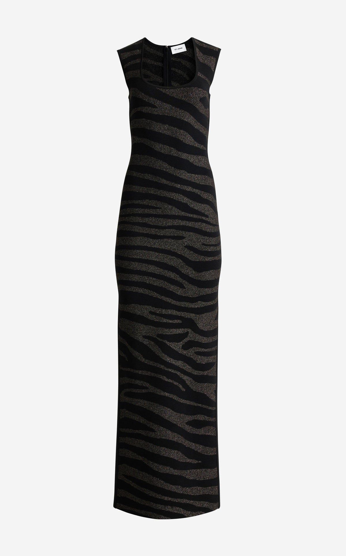 Lynn Gown In Zebra Santa Roma Knit