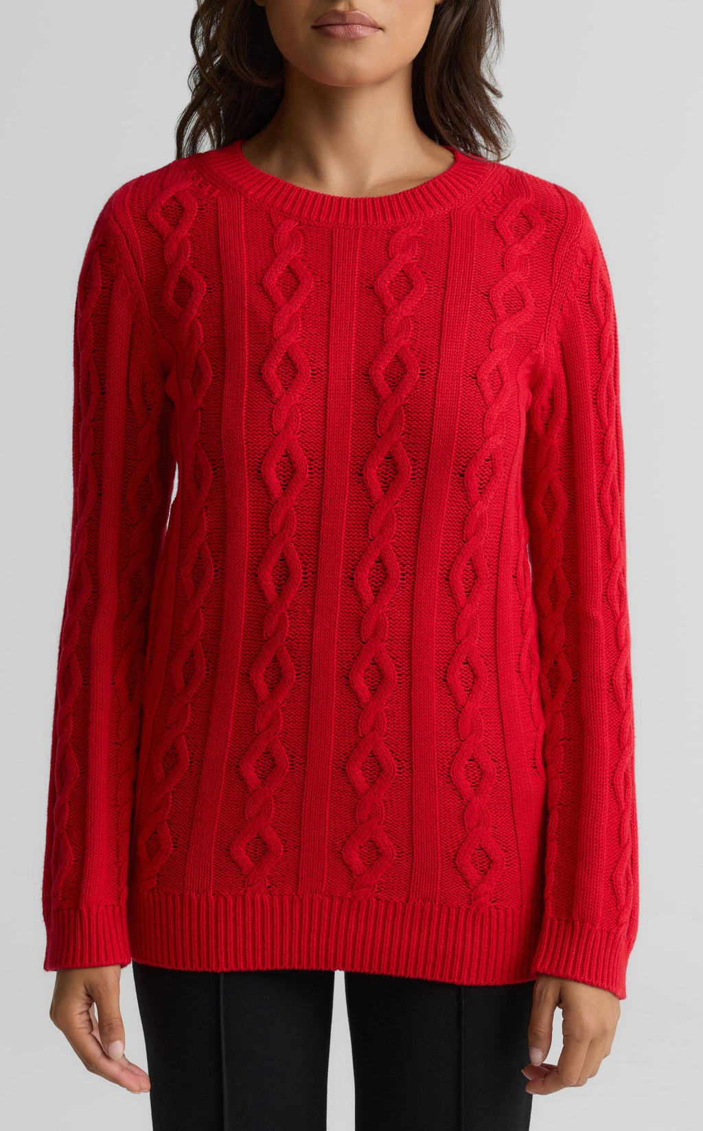 Cotton Cashmere Cable Knit Sweater