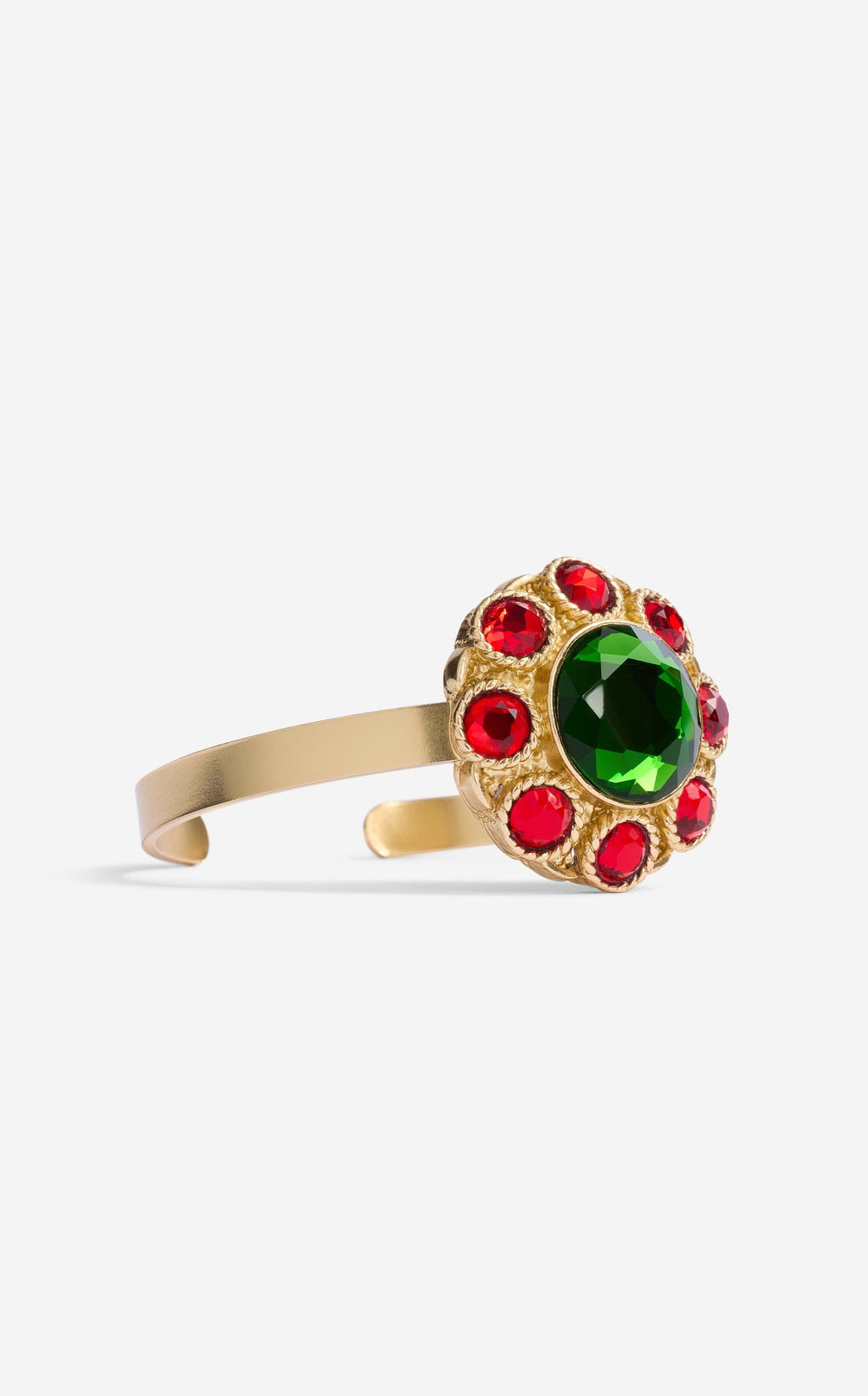 Cuff with Cabochons & Crystals
