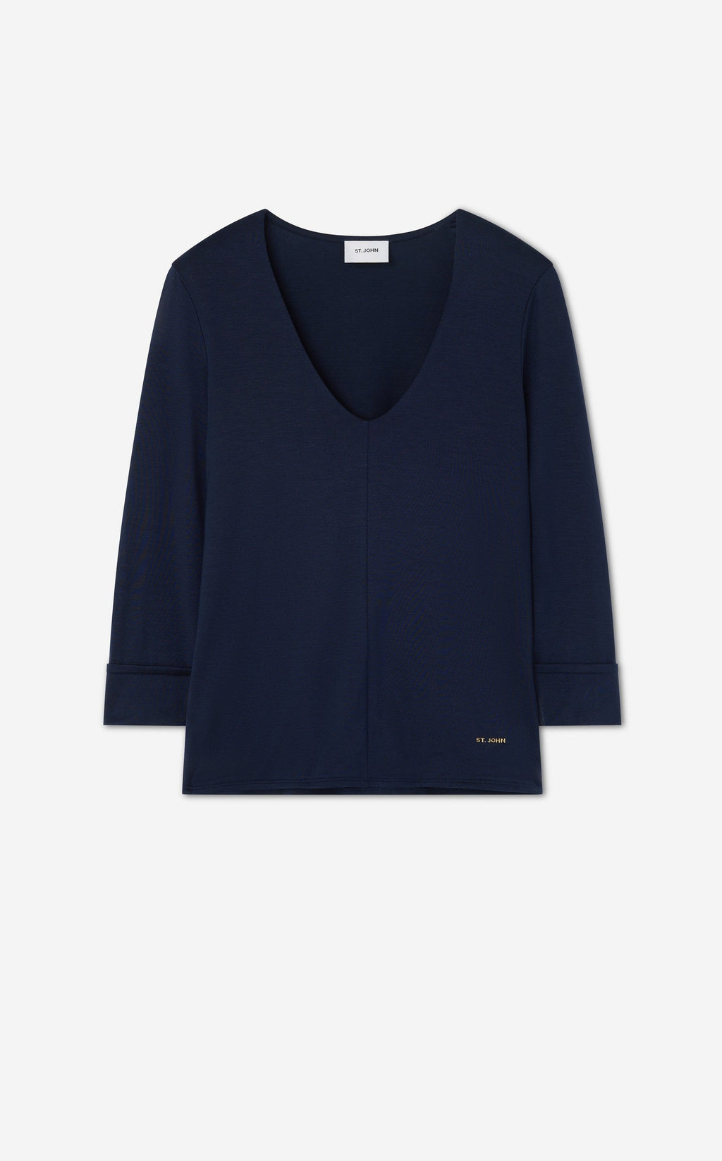 Polished Jersey V-Neck Top