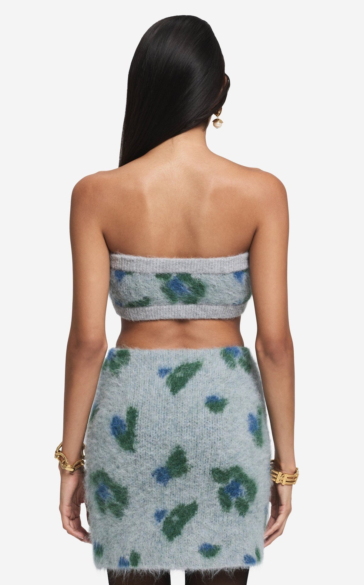 Bandeau in Brushed Alpaca Blend Jacquard