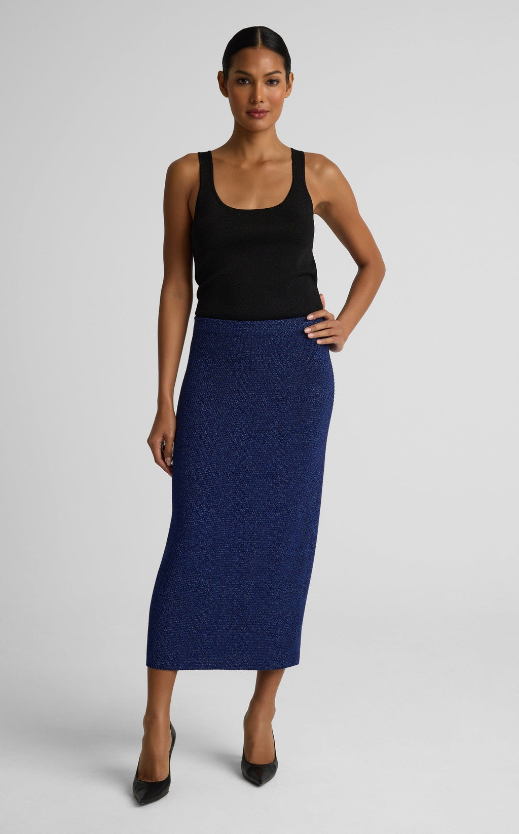 Margot Skirt In Metallic Knit