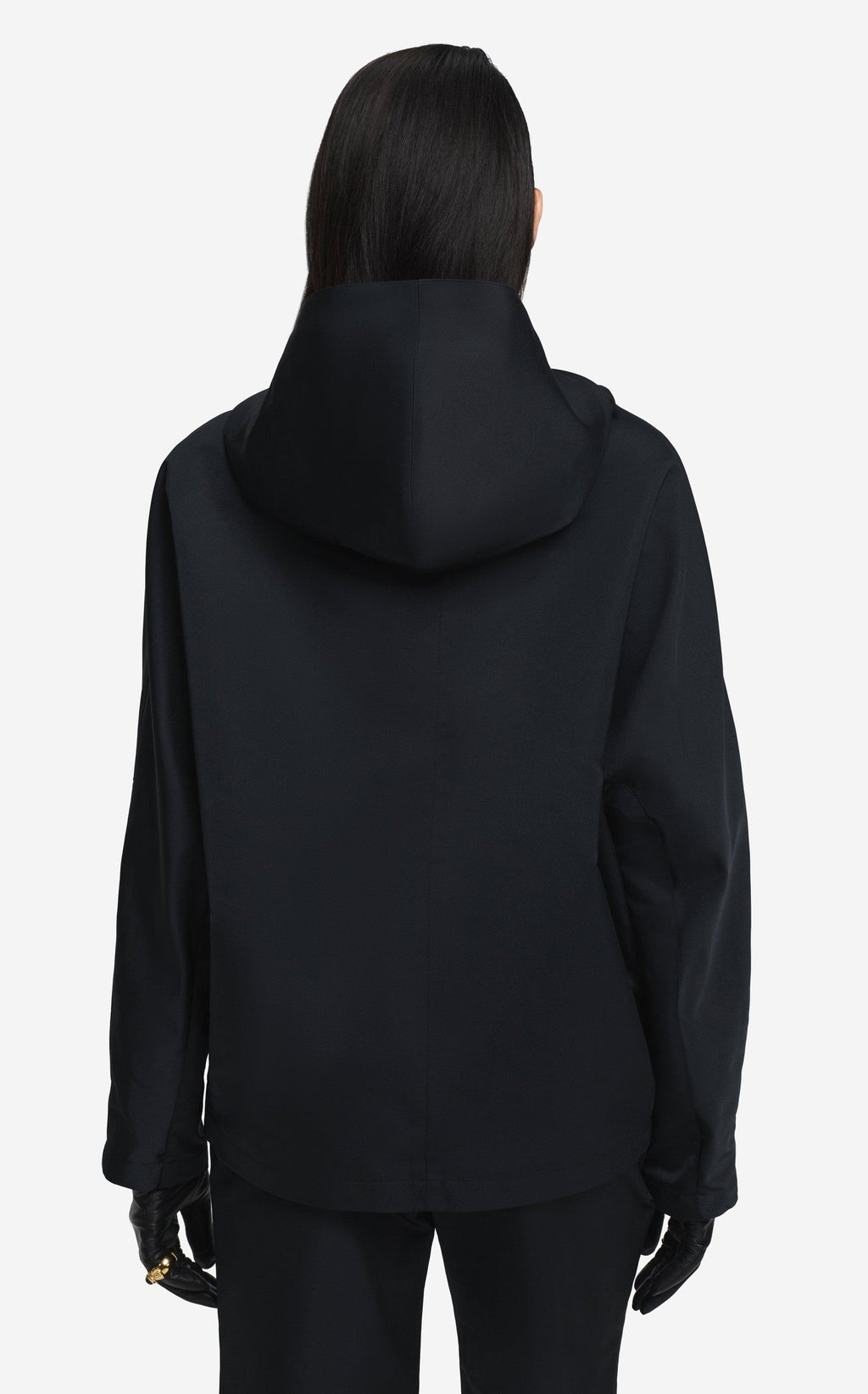Hooded Jacket in Duchesse Satin