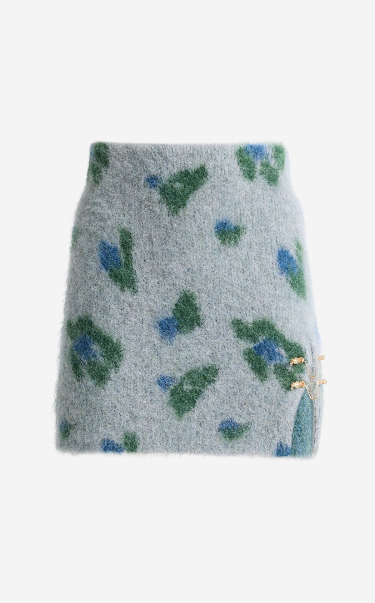 Skirt in Brushed Alpaca Blend Jacquard