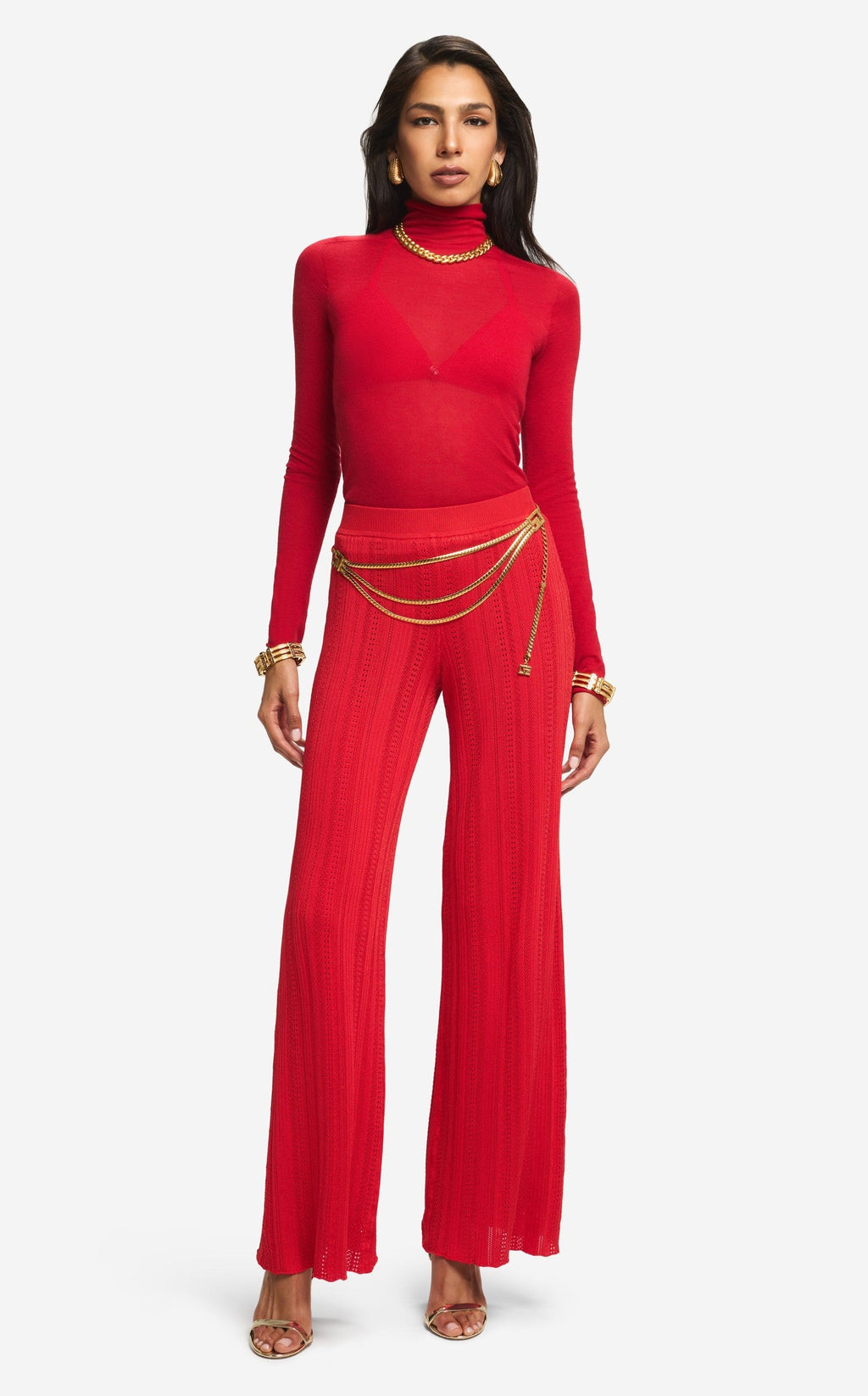 Pant in Pointelle Knit