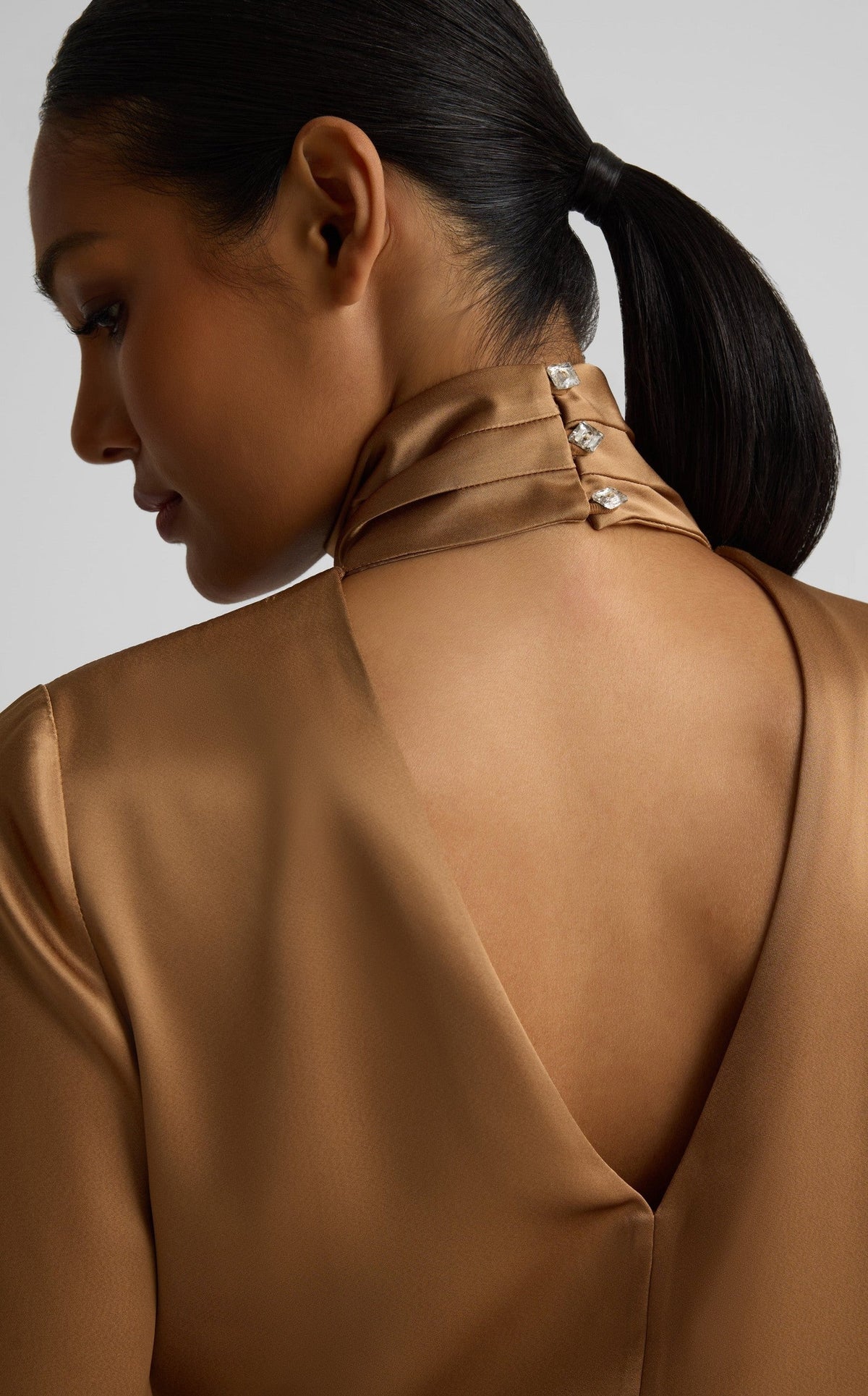 Frances Top In Liquid Satin