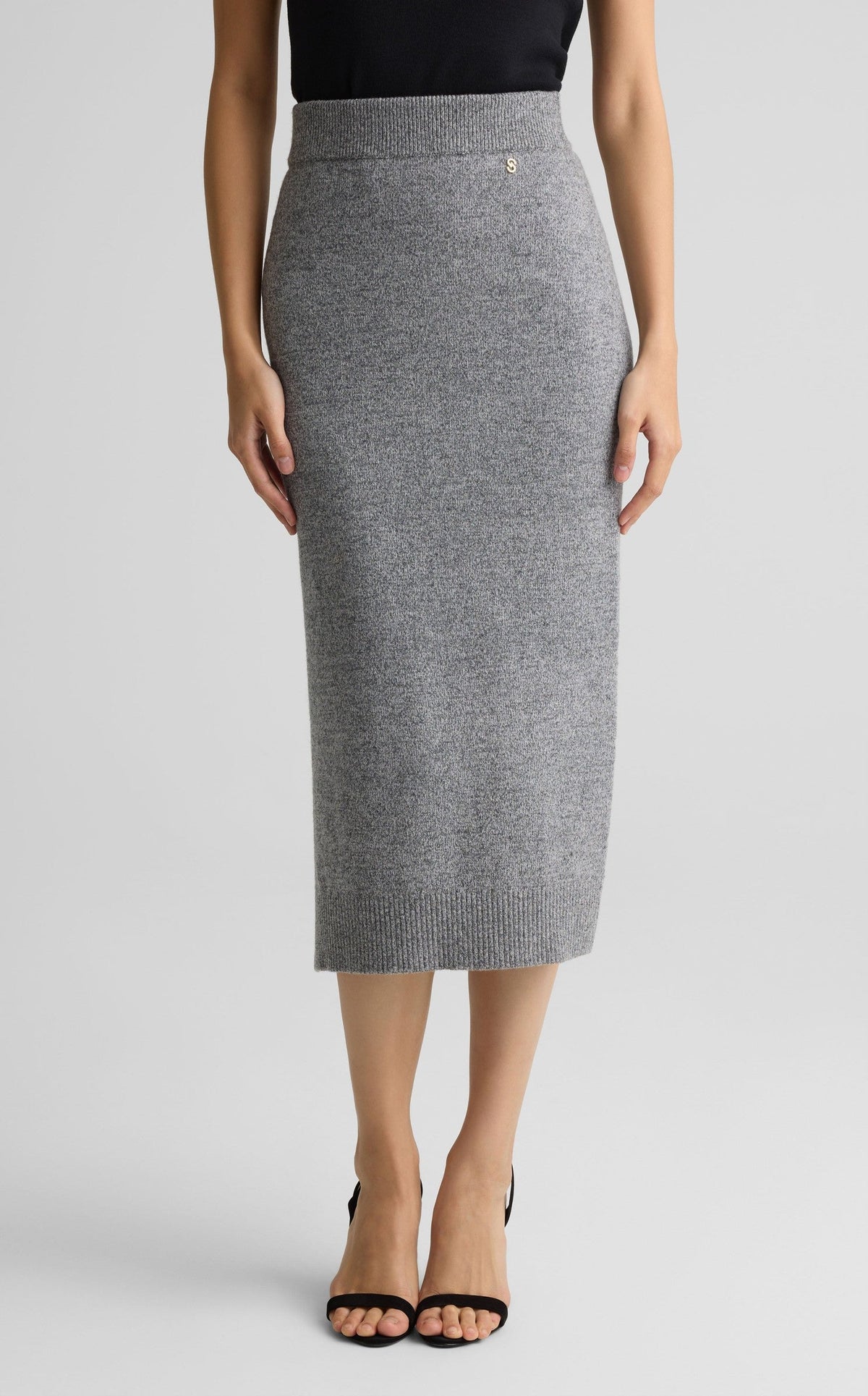 Skirt In Wool Mouliné Knit