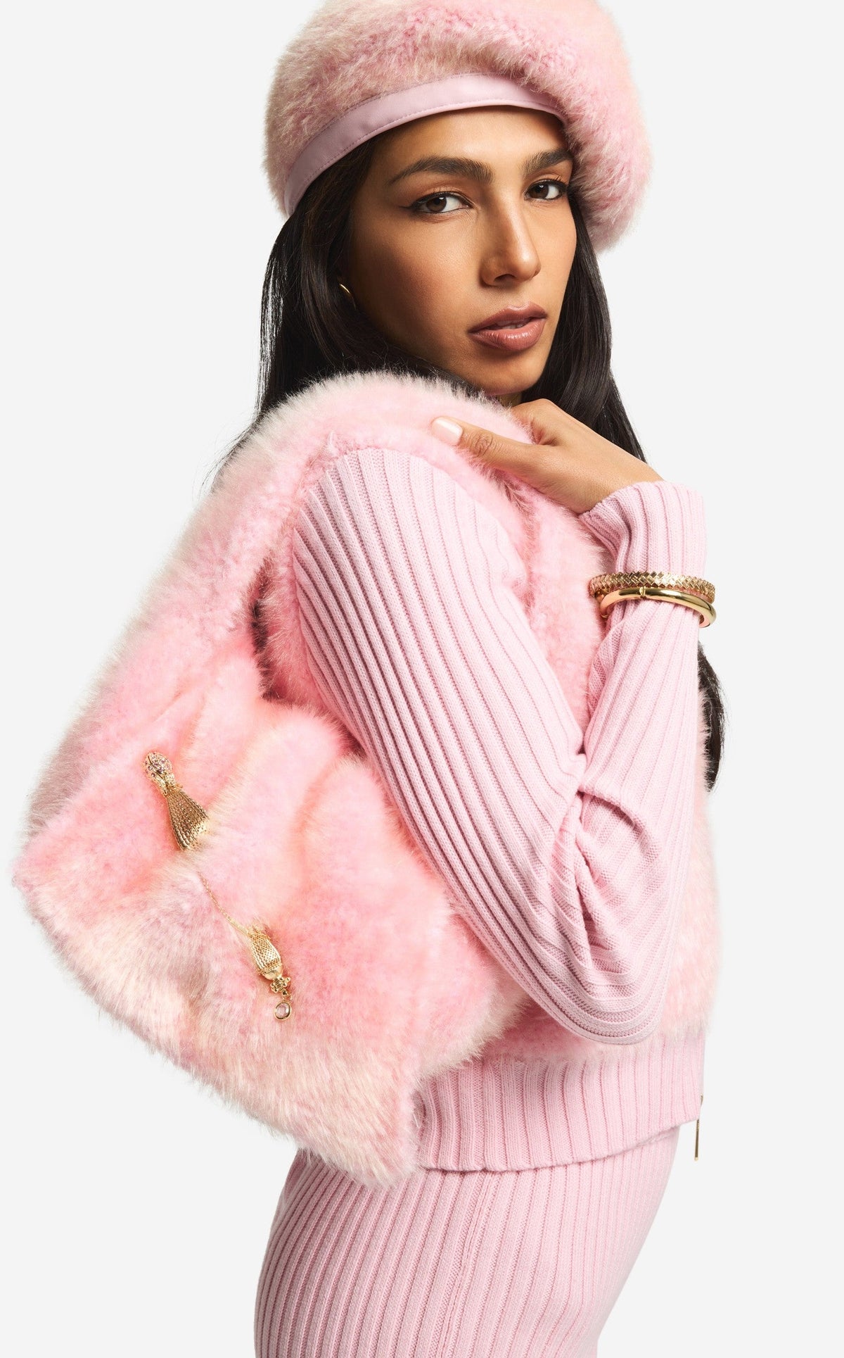 Bag in Knit Fur