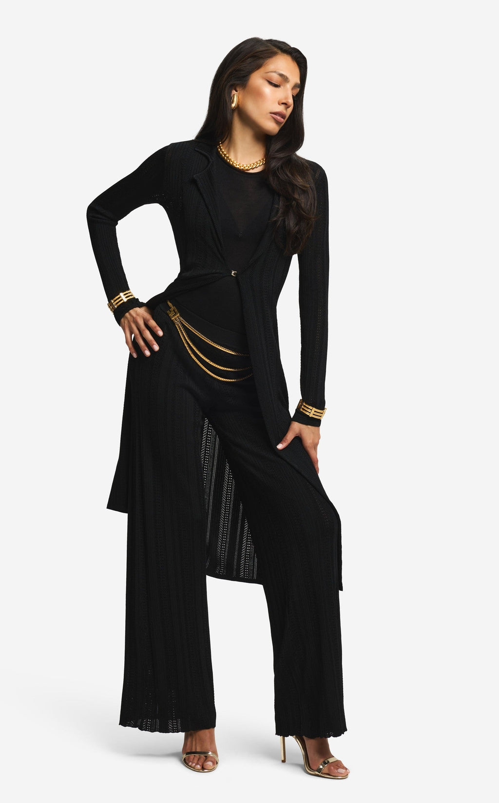 Duster in Pointelle Knit