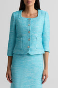 Scoop Neck Framed Jacket