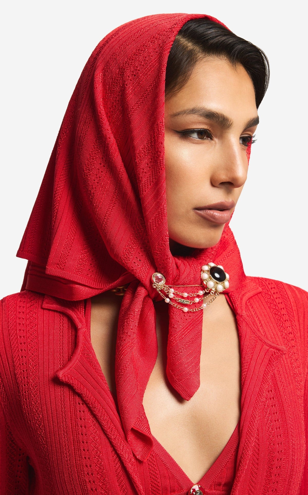 Scarf in Pointelle Knit