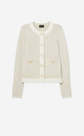 Fringe Knit Short Jacket