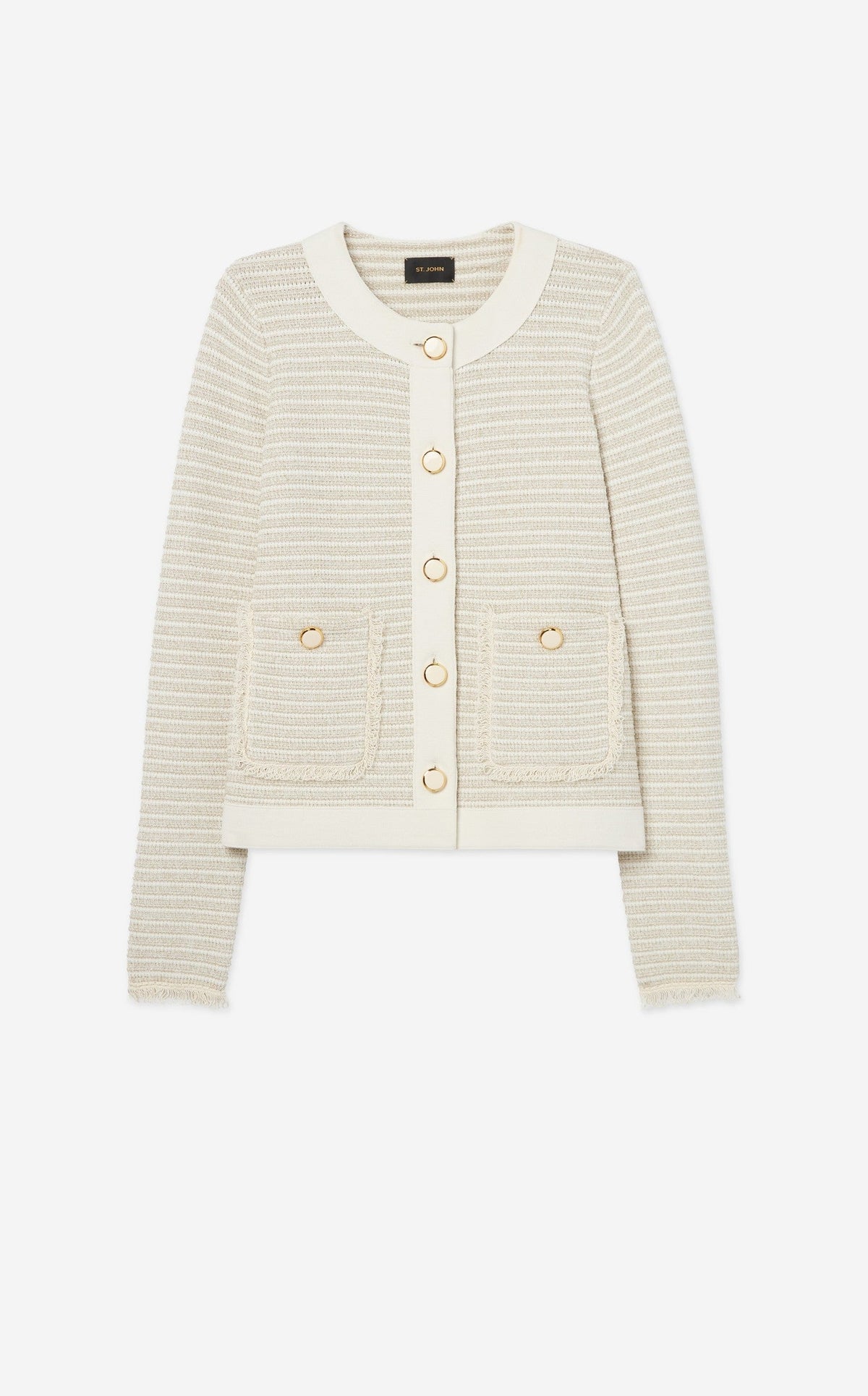Fringe Knit Short Jacket