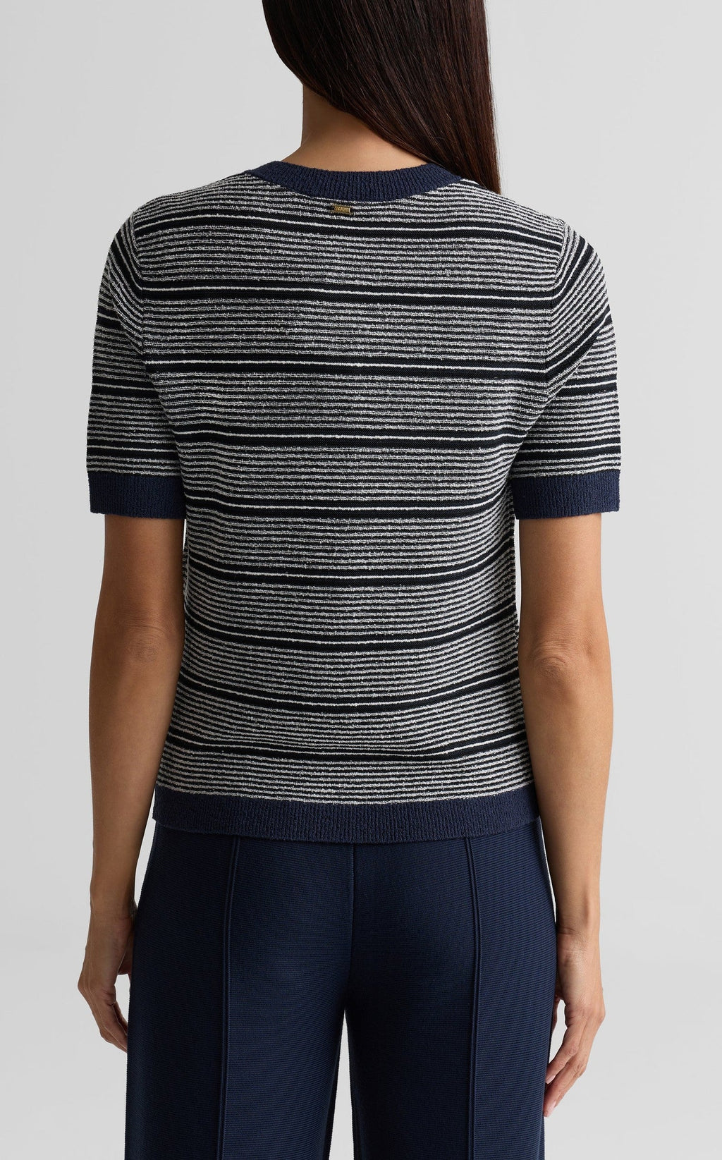 Striped Short Sleeve Cardigan