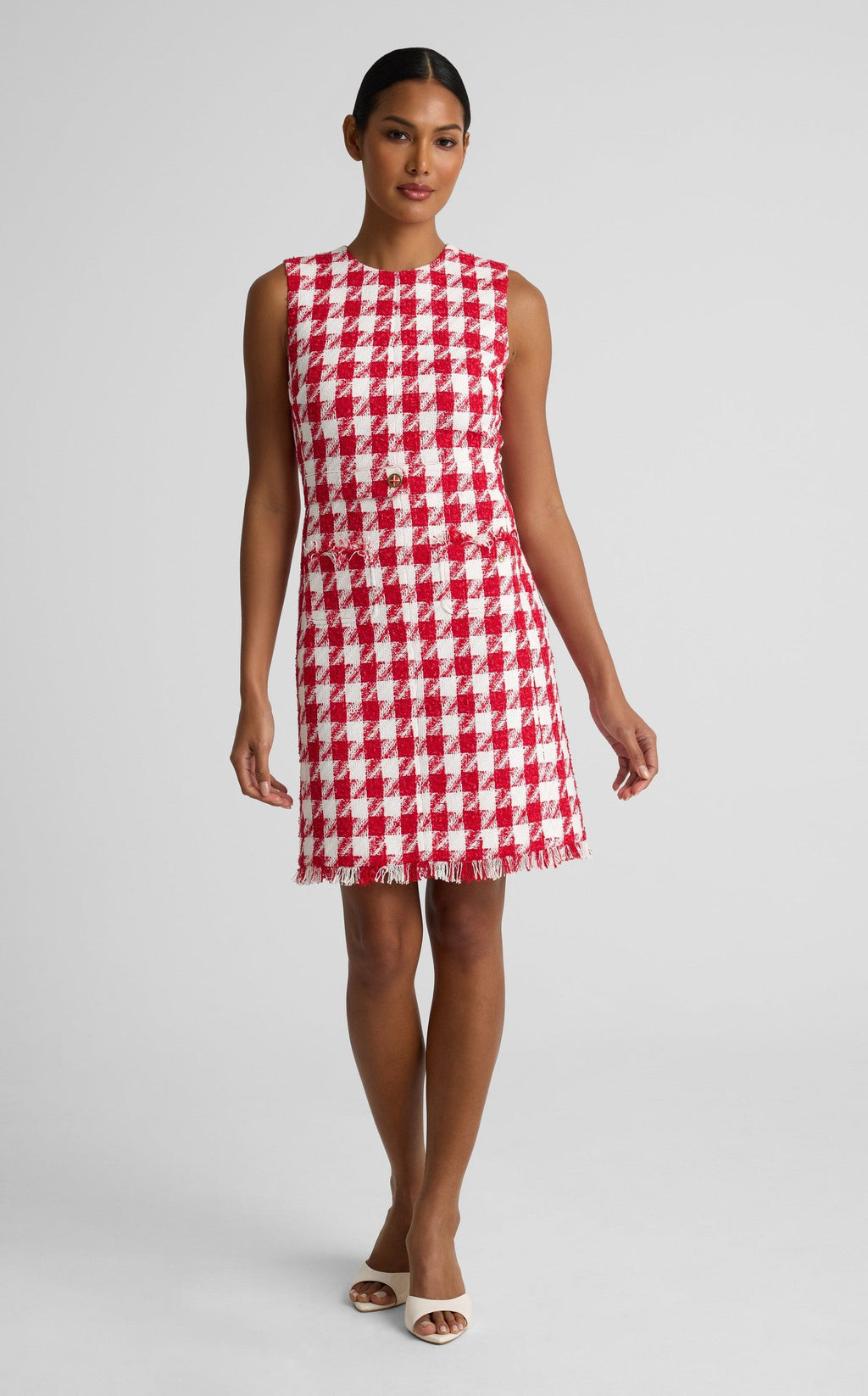 Tatiana Dress In Nomad Gingham Tweed