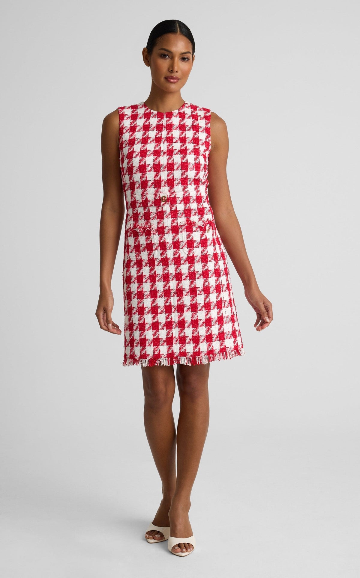 Tatiana Dress In Nomad Gingham Tweed