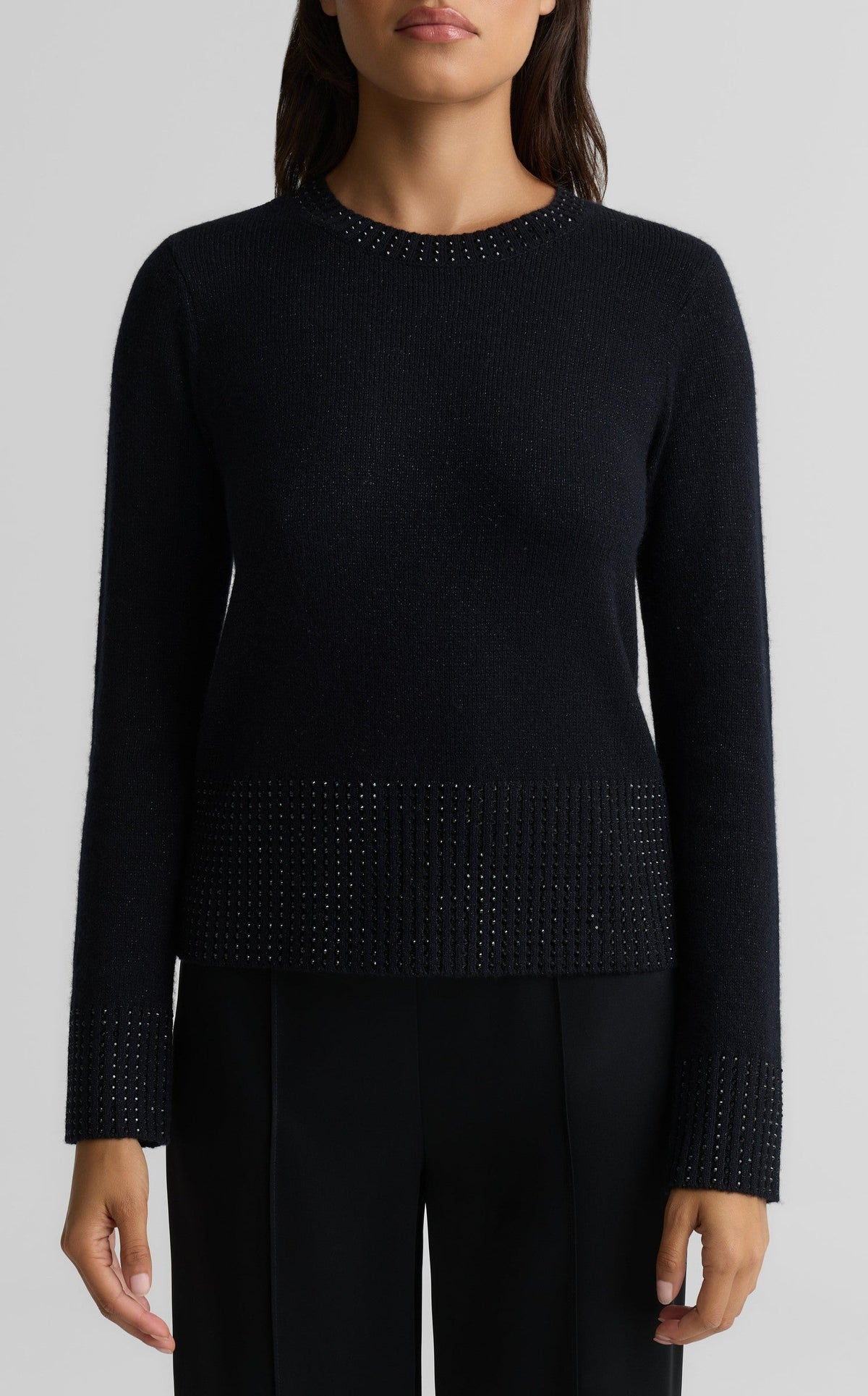 Embellished Crew Neck Sweater