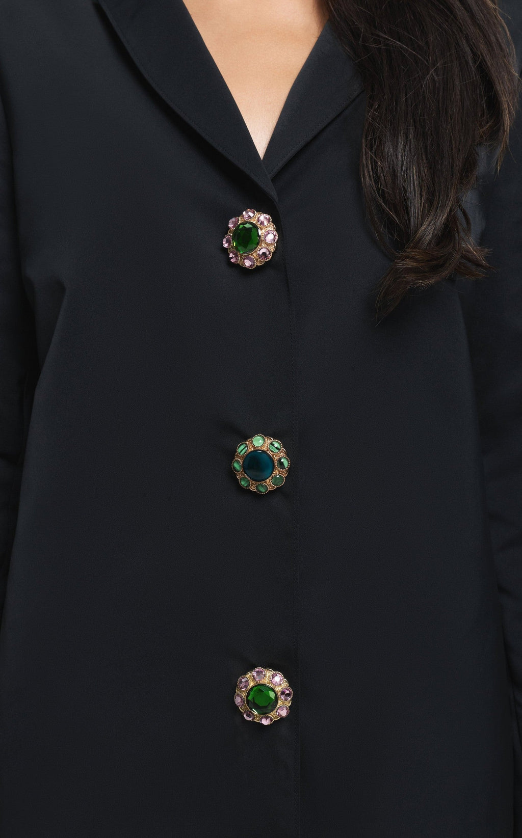 Long Coat in Duchesse Satin