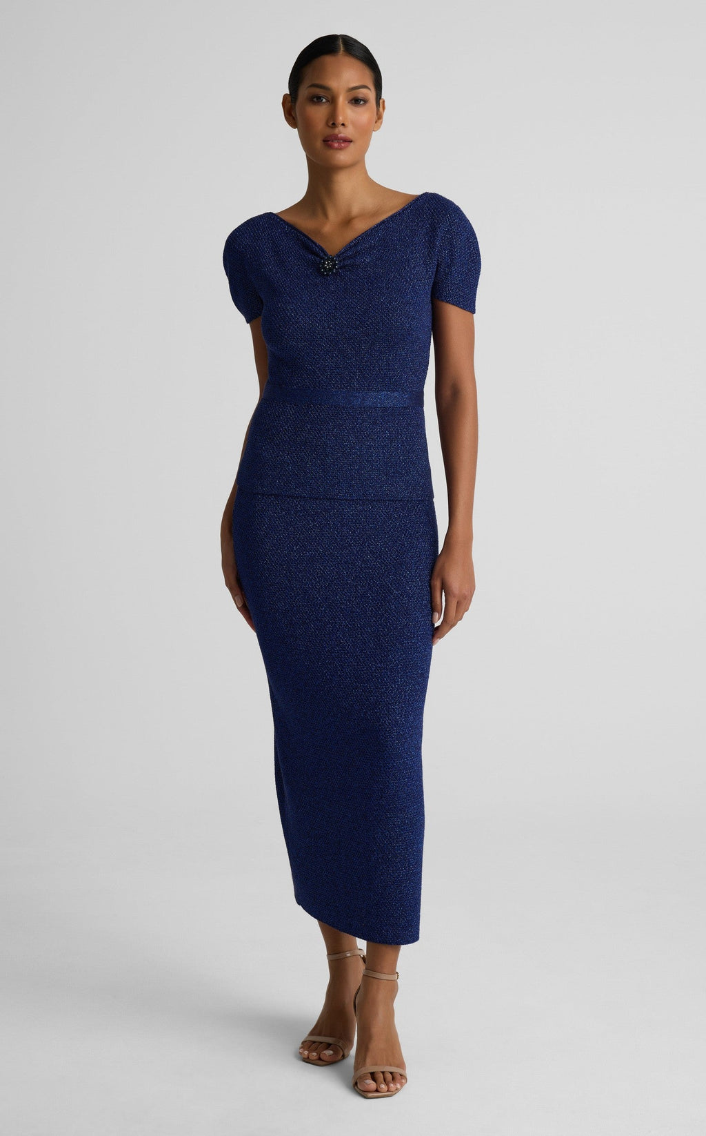 Loretta Sweater In Metallic Knit