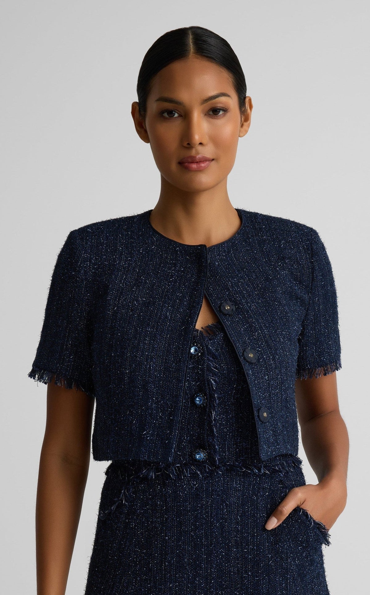 Sabine Bolero In Starlight Tweed