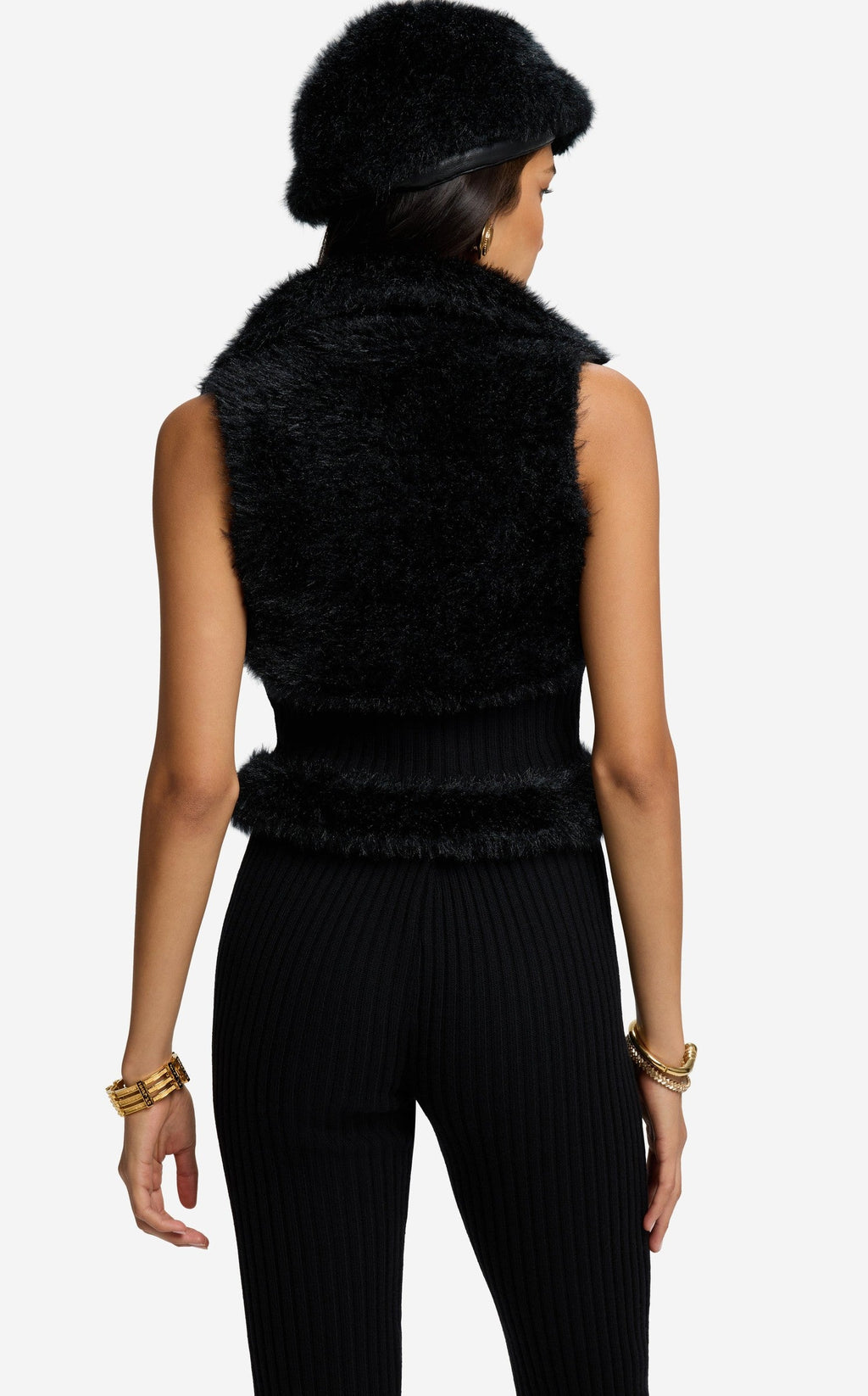 Vest in Knit Fur