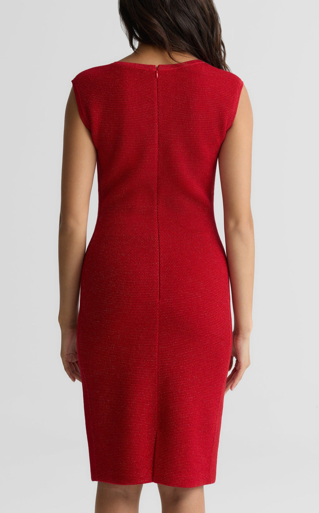 Metallic Scoop Neck Dress
