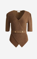 Patricia Sweater In Metallic Knit