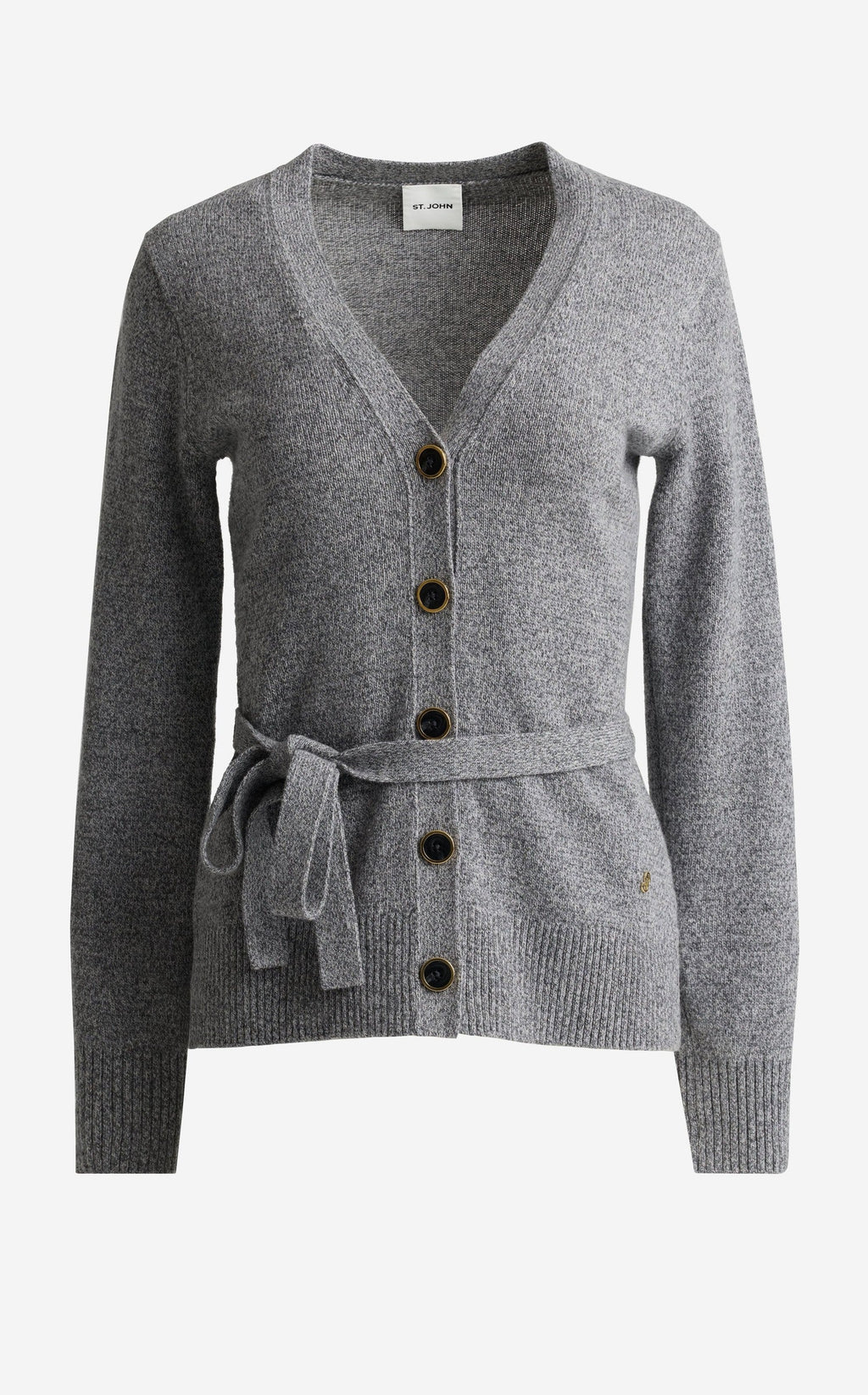 Cardigan In Wool Mouliné Knit